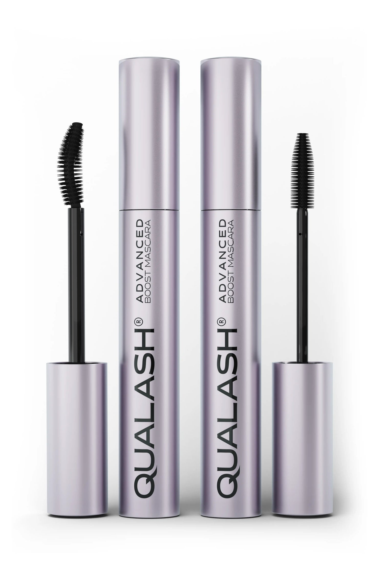 QUALASH Peptide Twins – open mascaras with curved and separator brushes